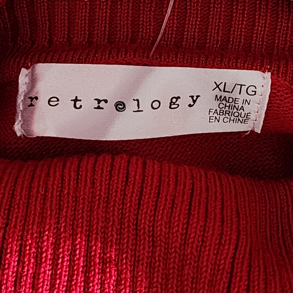 Retrology Long Sleeve Turtleneck Sweater Red Size XL - Picture 11 of 14